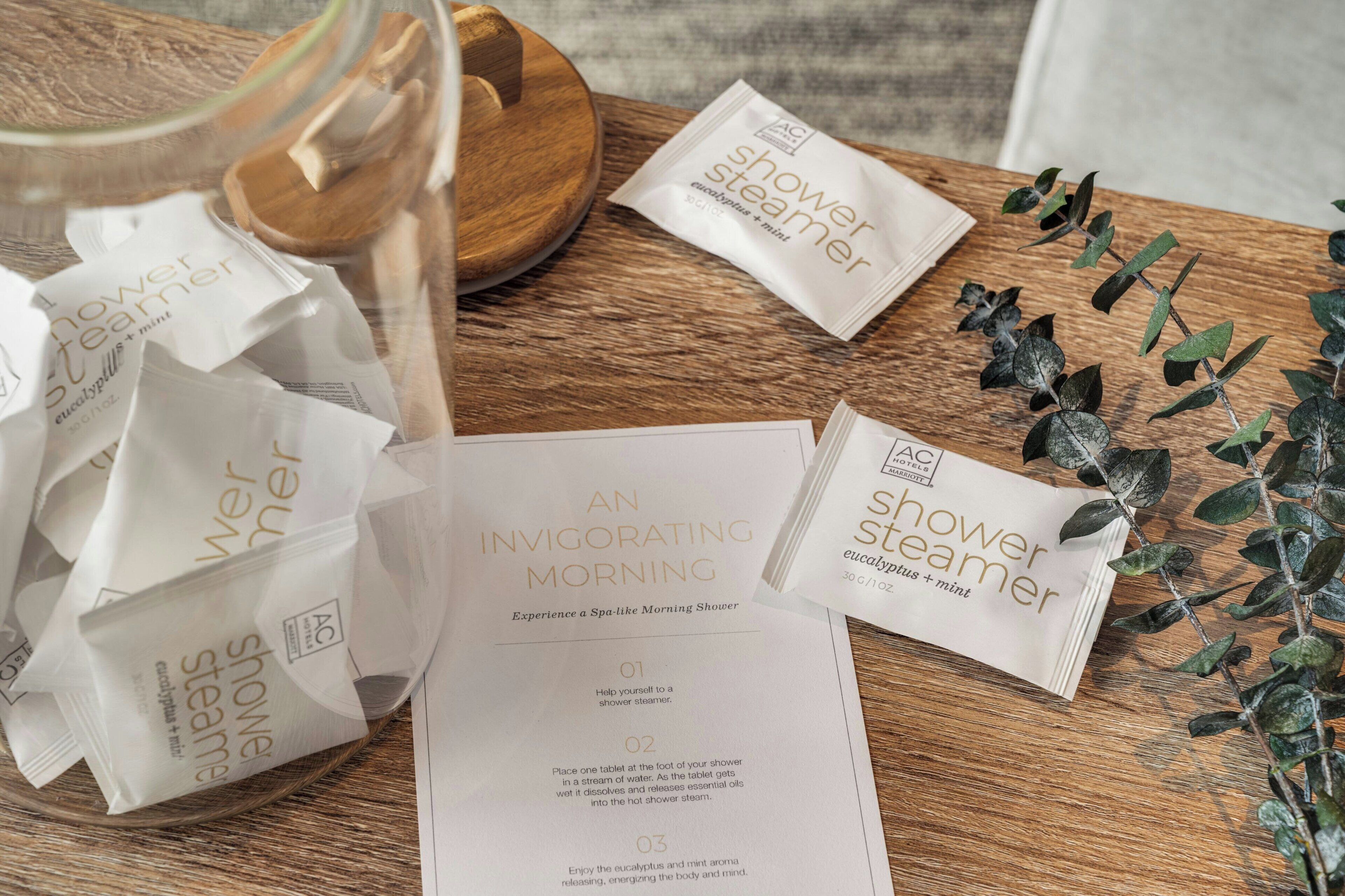 shower, free toiletries, hair dryer, bathrobes