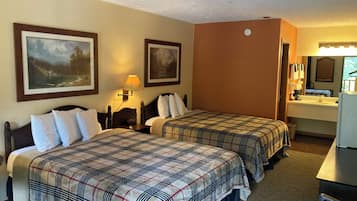 Standard Room, 2 Queen Beds, Non Smoking (Upstairs) | Blackout drapes, free WiFi, bed sheets