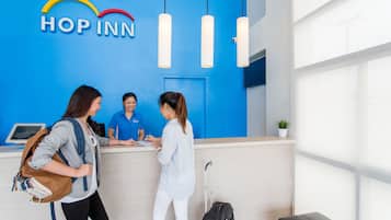 Check-in/check-out kiosk