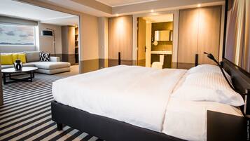 Premium bedding, minibar, in-room safe, desk