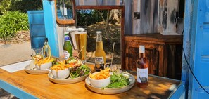 Lunch and dinner served, beach views