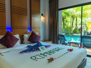 Dobbeltrom – deluxe, 1 kingsize-seng | Utsikt over resort