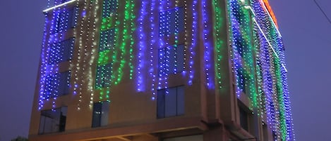 Front of property – evening/night