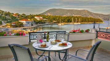 Studio, balkong, sjøutsikt | Balkong