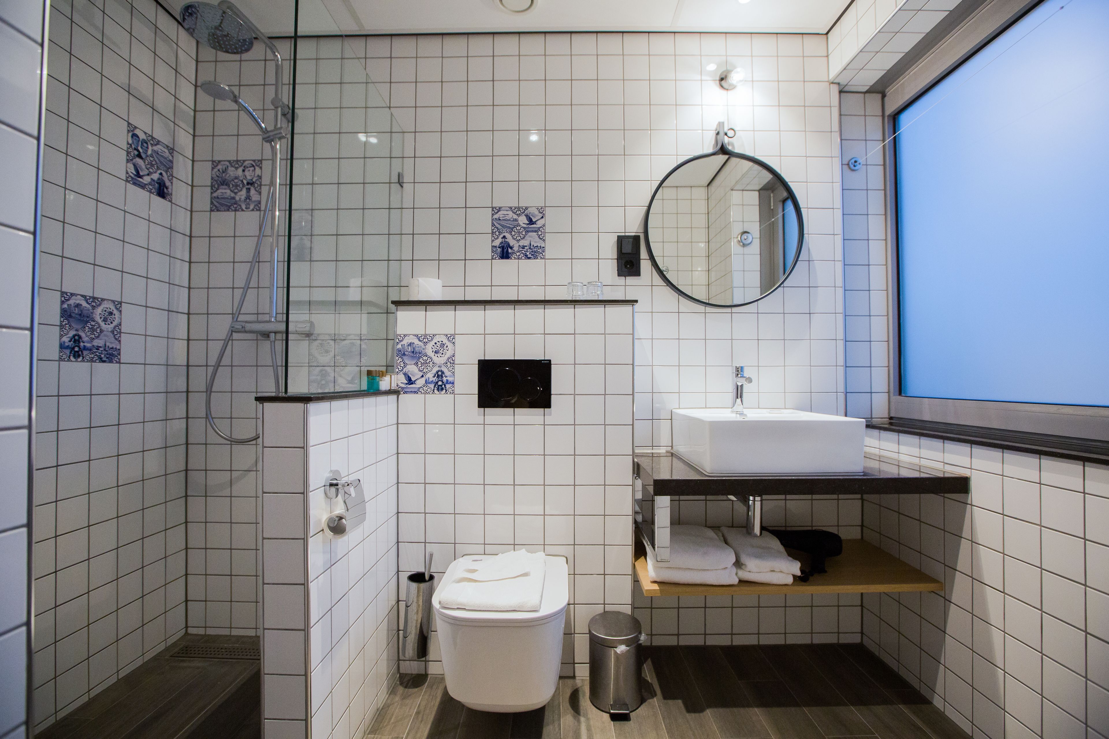 free toiletries, hair dryer, towels