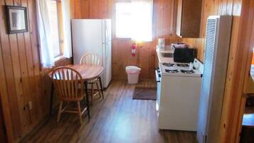 Cabin, 1 Bedroom (Juniper) | Private kitchen | Fridge, microwave, oven, stovetop