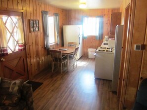 Cabin, 1 Bedroom, No View (White Fir) | Private kitchen | Fridge, microwave, oven, stovetop