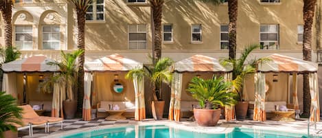 Outdoor pool, cabanas (surcharge), pool umbrellas