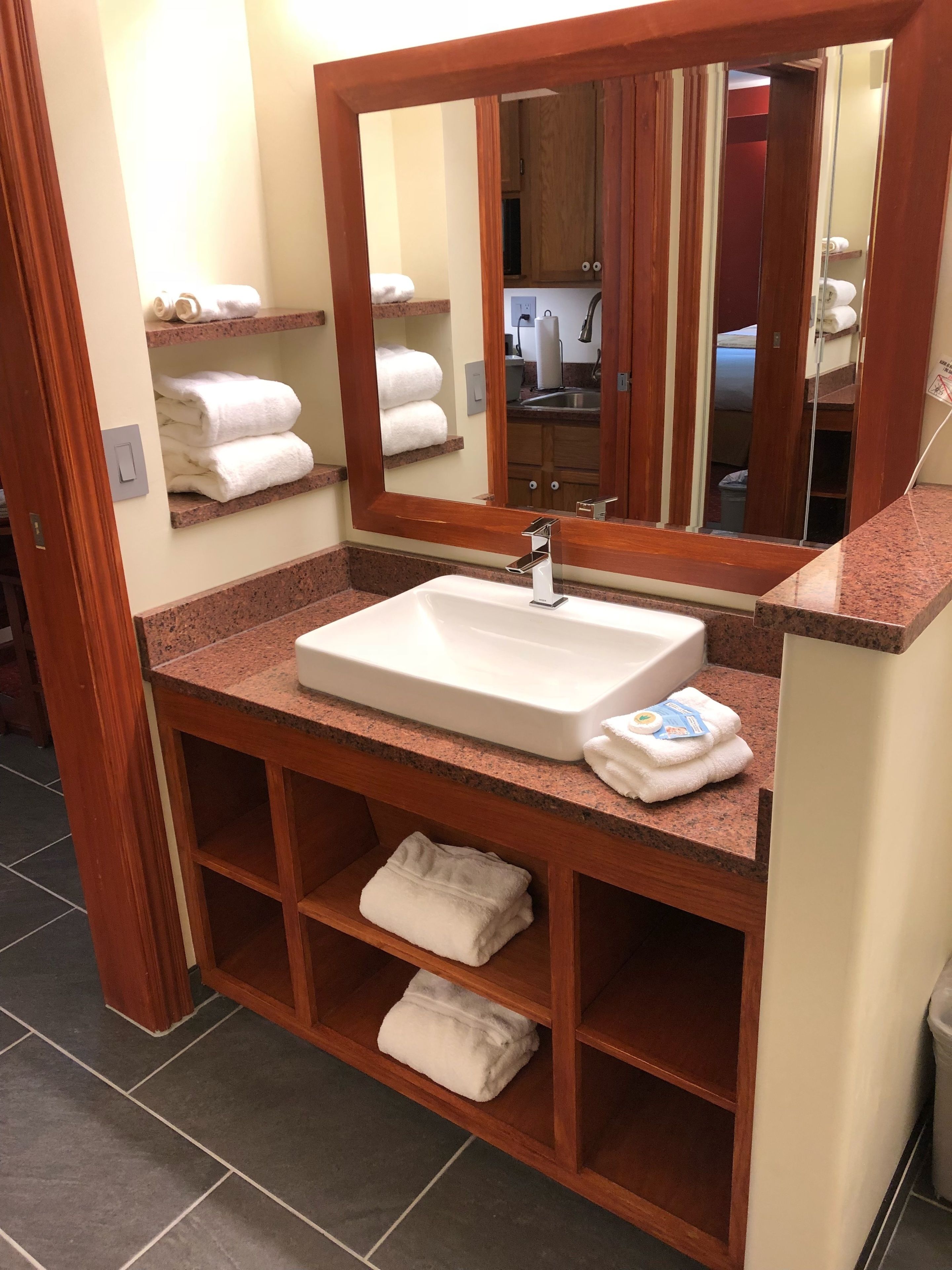 deluxe double room, 2 queen beds | bathroom | combined shower/bathtub, free toiletries, hair dryer, towels