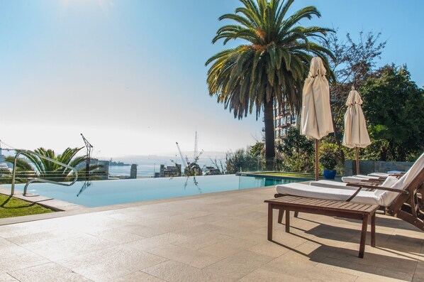 Außenpool, Liegestühle