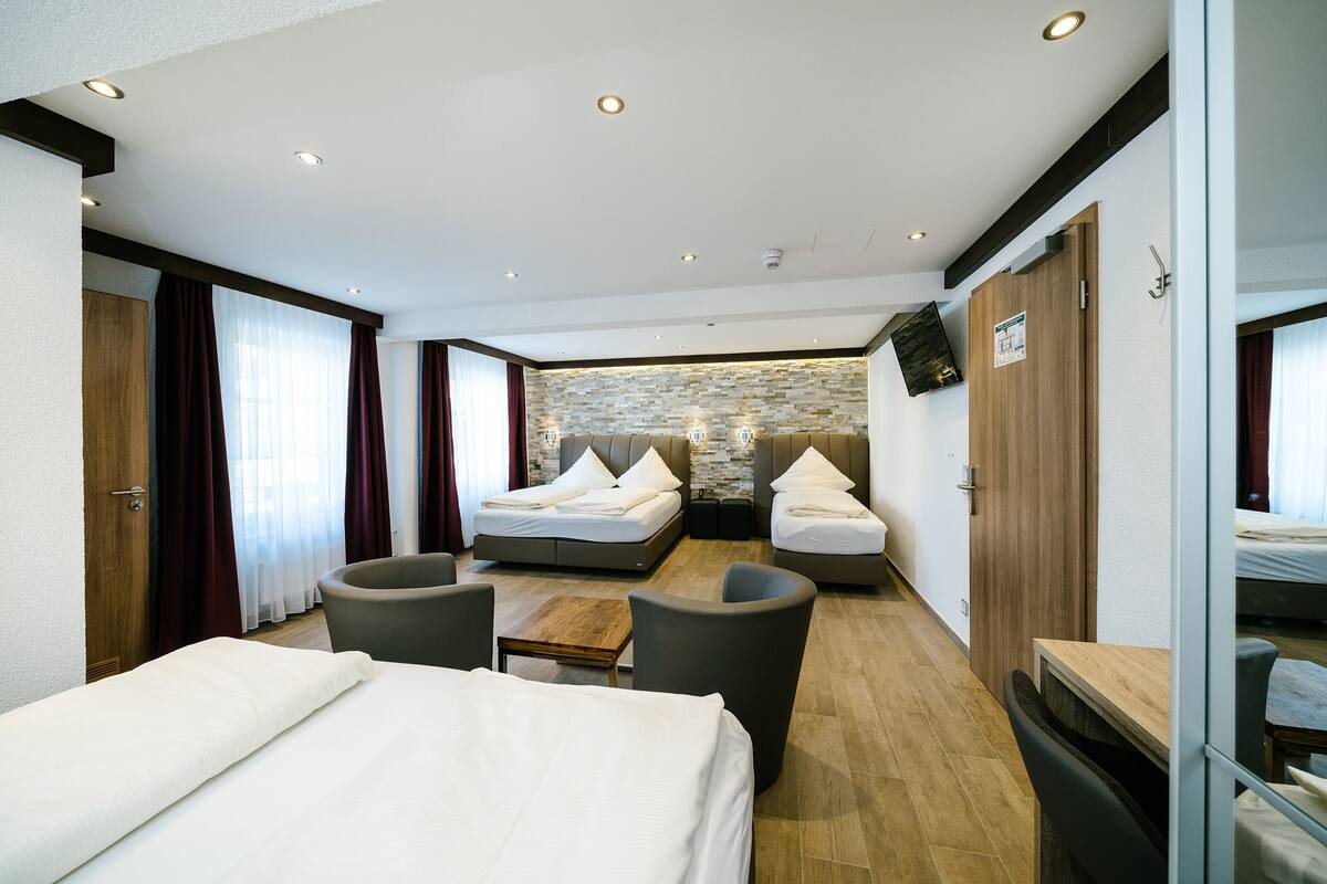 superior five-bed room | in-room safe, blackout curtains, soundproofing, iron/ironing board