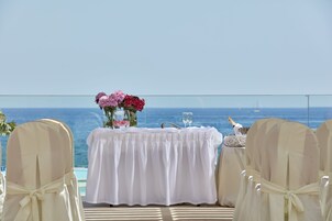 Outdoor wedding area
