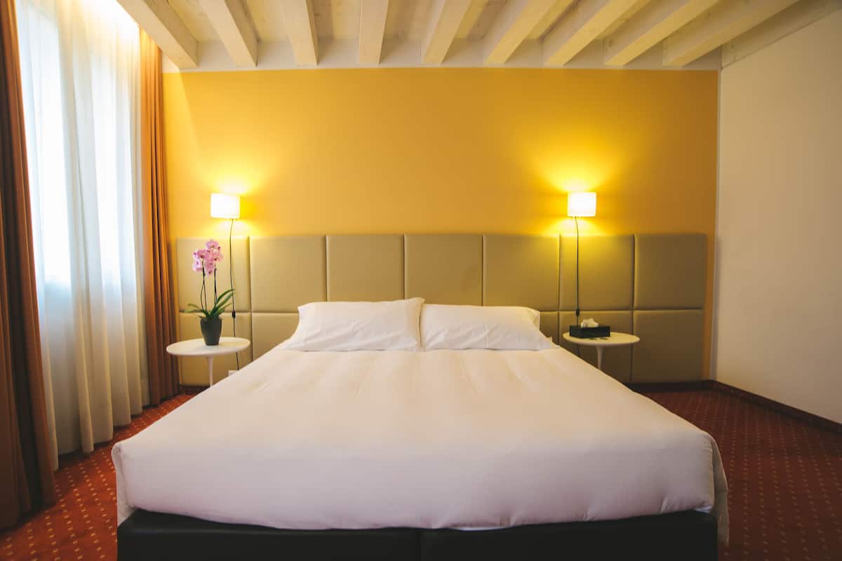 1 slaapkamer, luxe beddengoed, donzen dekbedden, een minibar