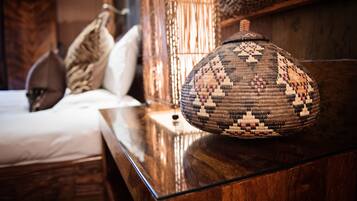 Room (Out of Africa) | Egyptian cotton sheets, premium bedding, Select Comfort beds, desk