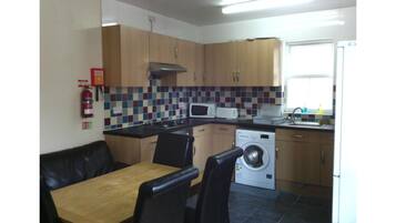 Fridge, microwave, electric kettle