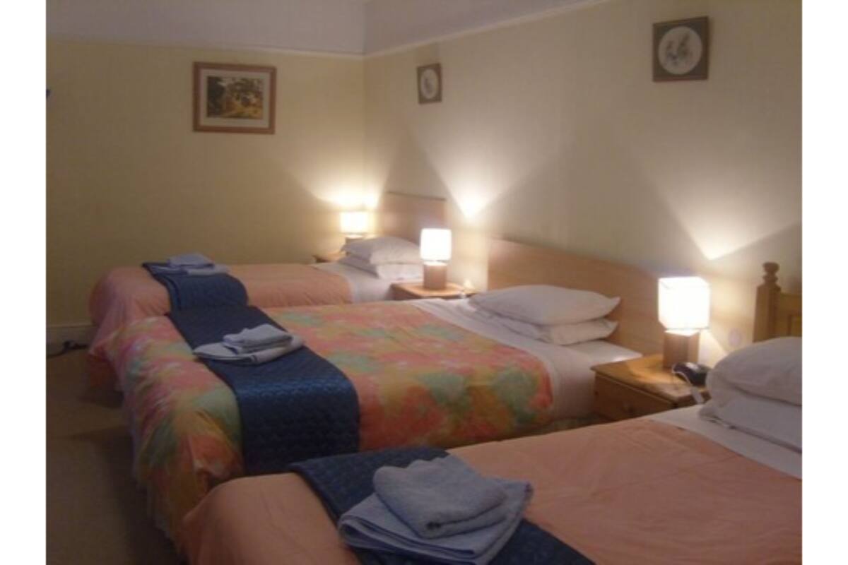Desk, blackout curtains, iron/ironing board (on request), free WiFi