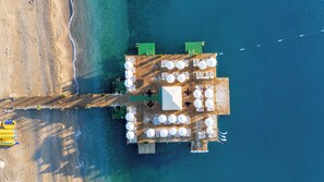 Private beach, sun-loungers, beach umbrellas, beach bar - Club Hotel Phaselis Rose - All Inclusive (Kemer)