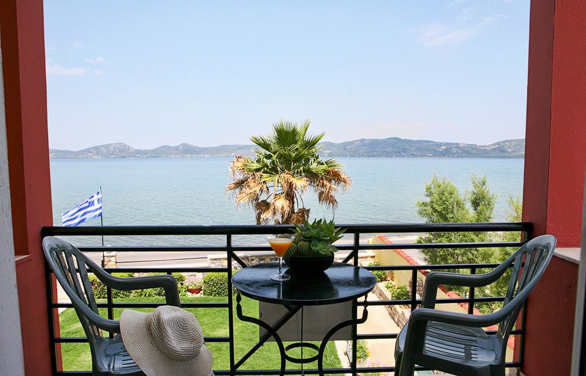 Dobbelt- eller tomannsrom – superior, 1 soverom, sjøutsikt | Balkong