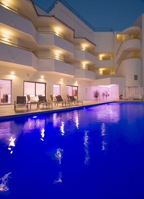 Front of property - evening/night - My Way Luxury Ibiza Studios (Sant Josep de sa Talaia)