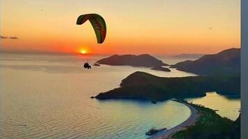 On the beach, beach towels