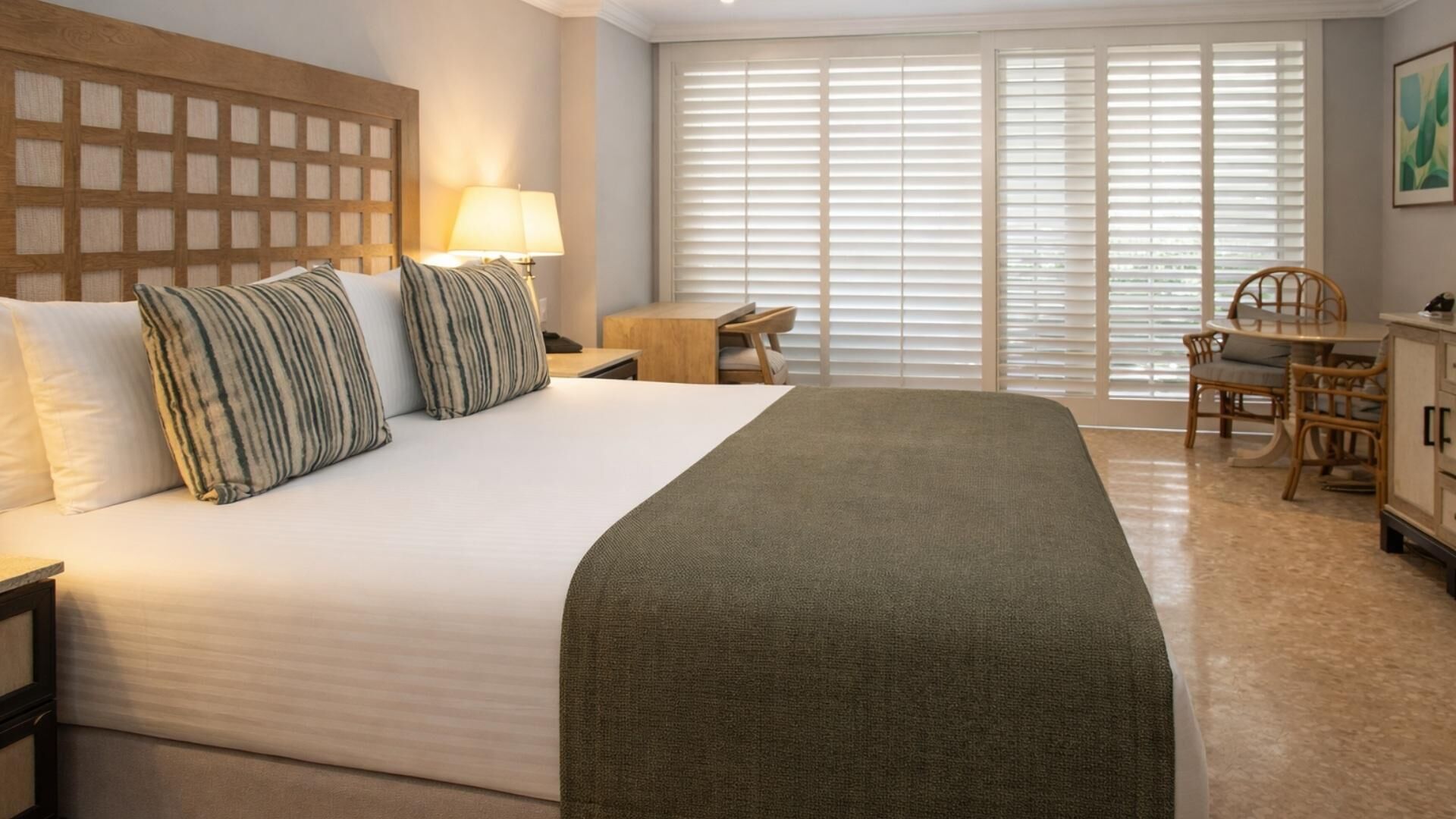 Premium bedding, down comforters, pillowtop beds, in-room safe