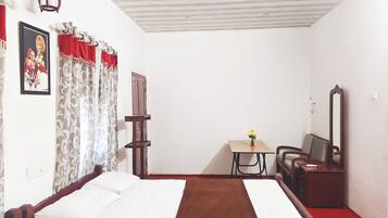 Traditional Twin Room, 2 Double Beds, Smoking | 3 bedrooms, in-room safe, individually furnished, desk