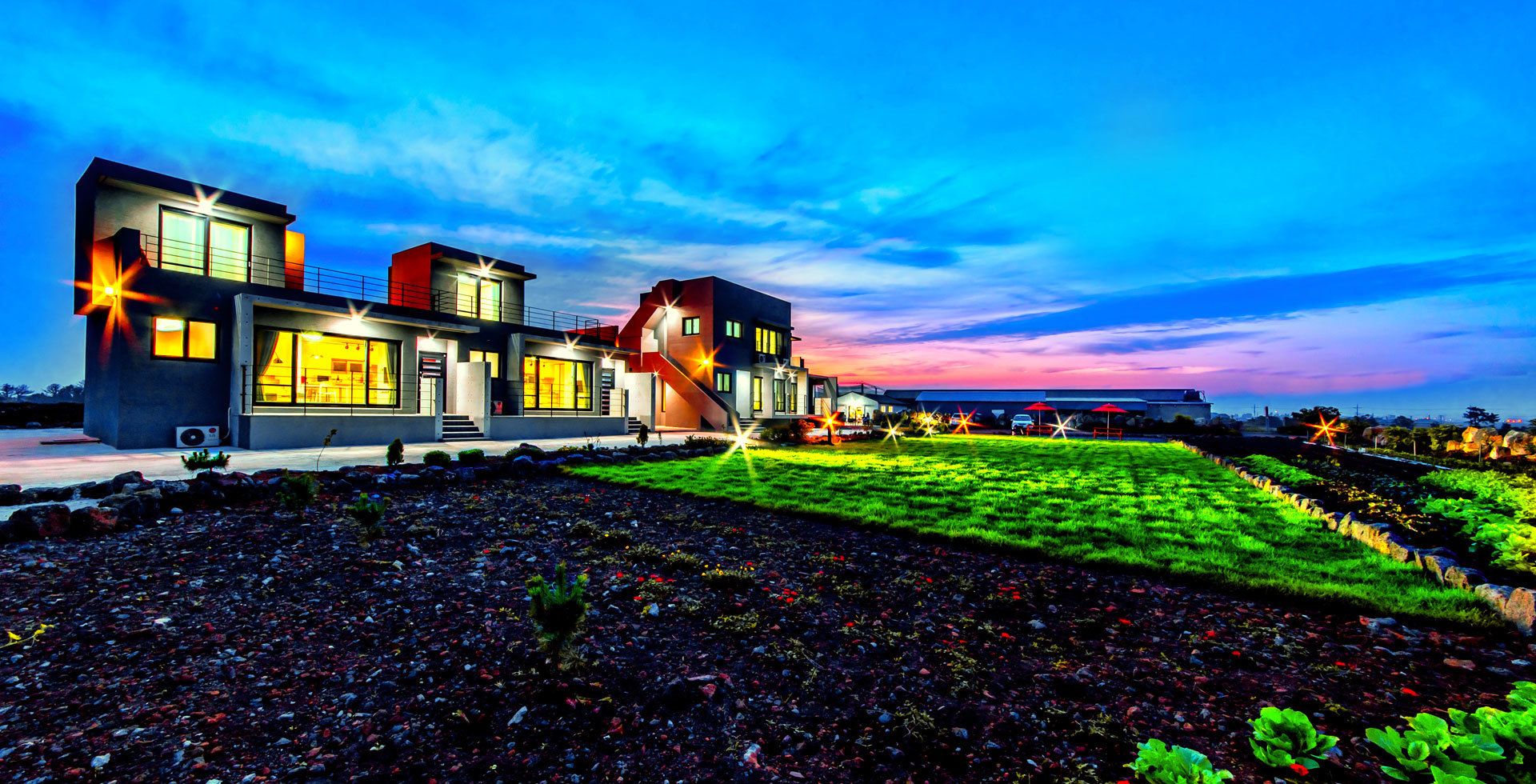 Front of property - evening/night