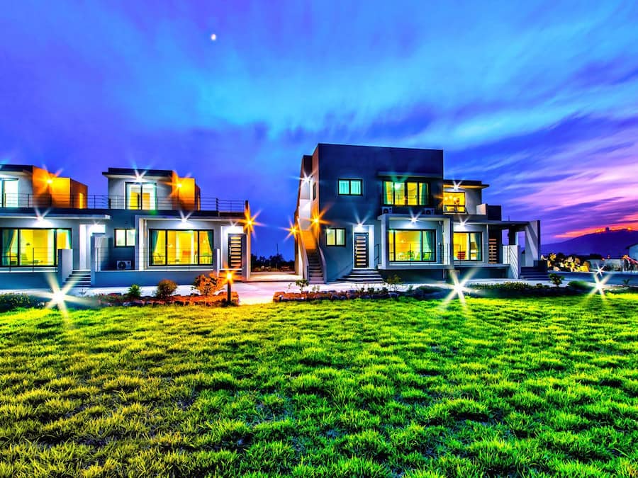 Front of property – evening/night