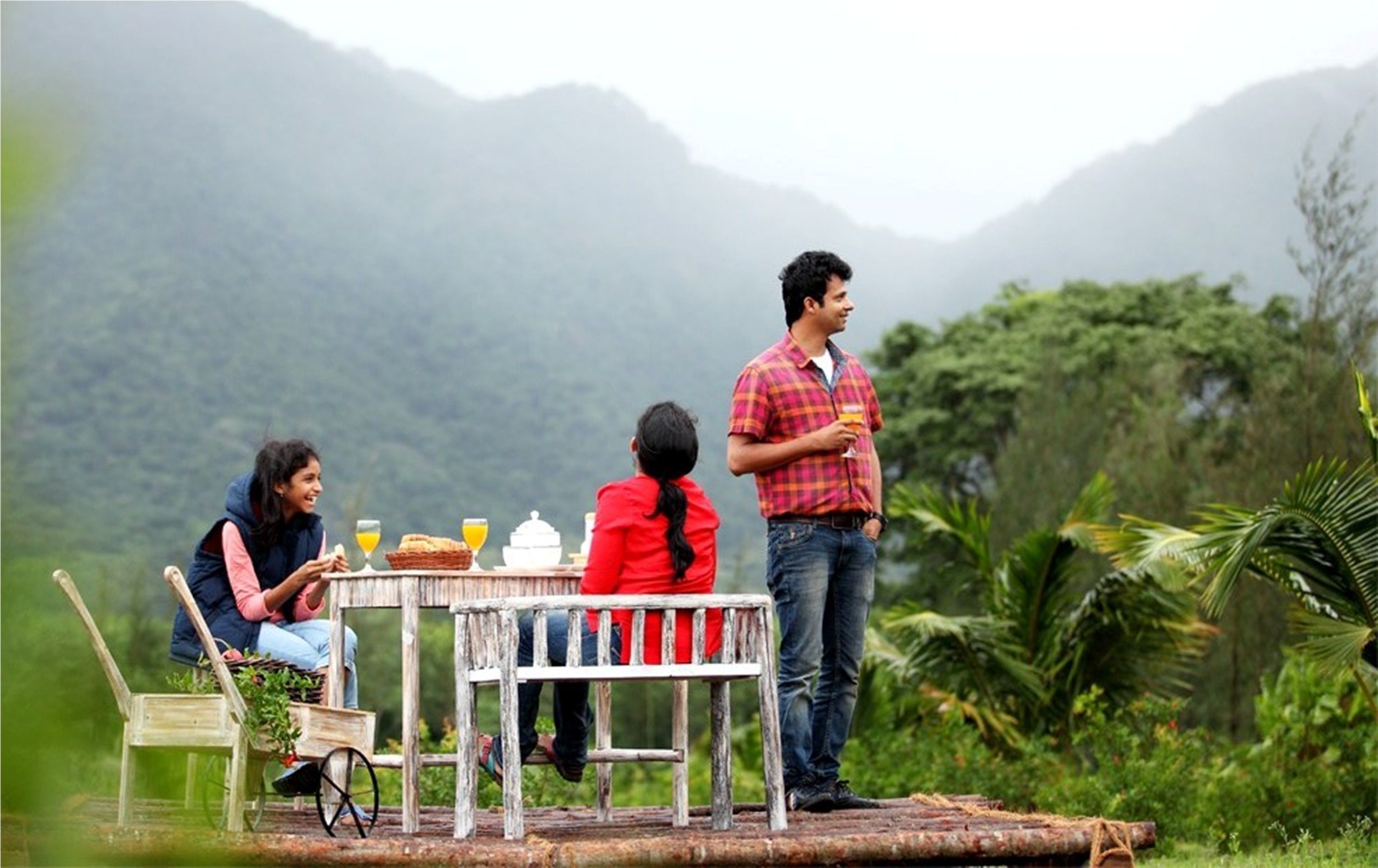 屋外ダイニングエリア