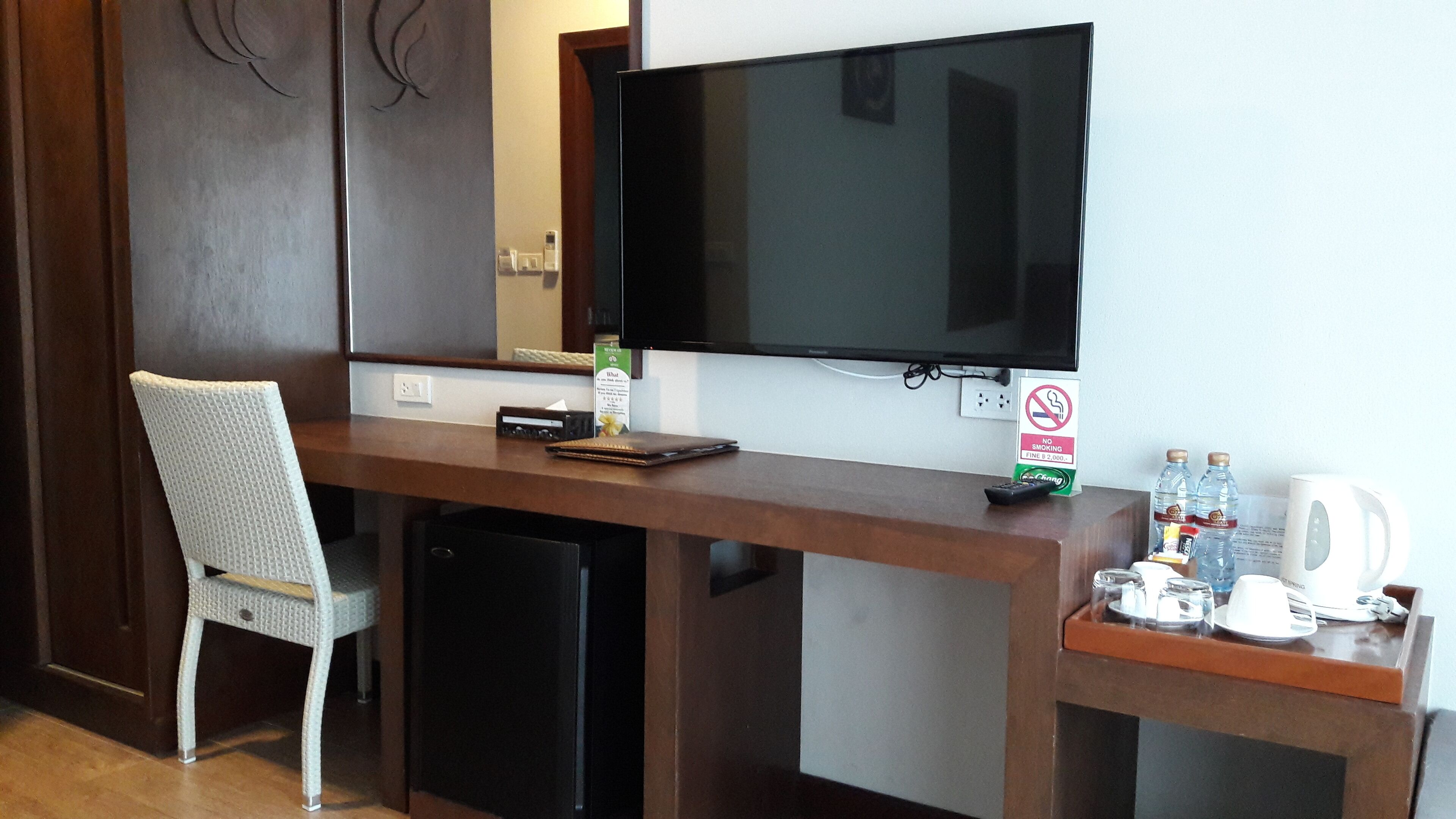 crystal room pool view | 1 bedroom, in-room safe, desk, blackout curtains