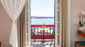 Zweibettzimmer, Balkon, Meerblick | Zimmersafe, Verdunkelungsvorhänge, schallisolierte Zimmer