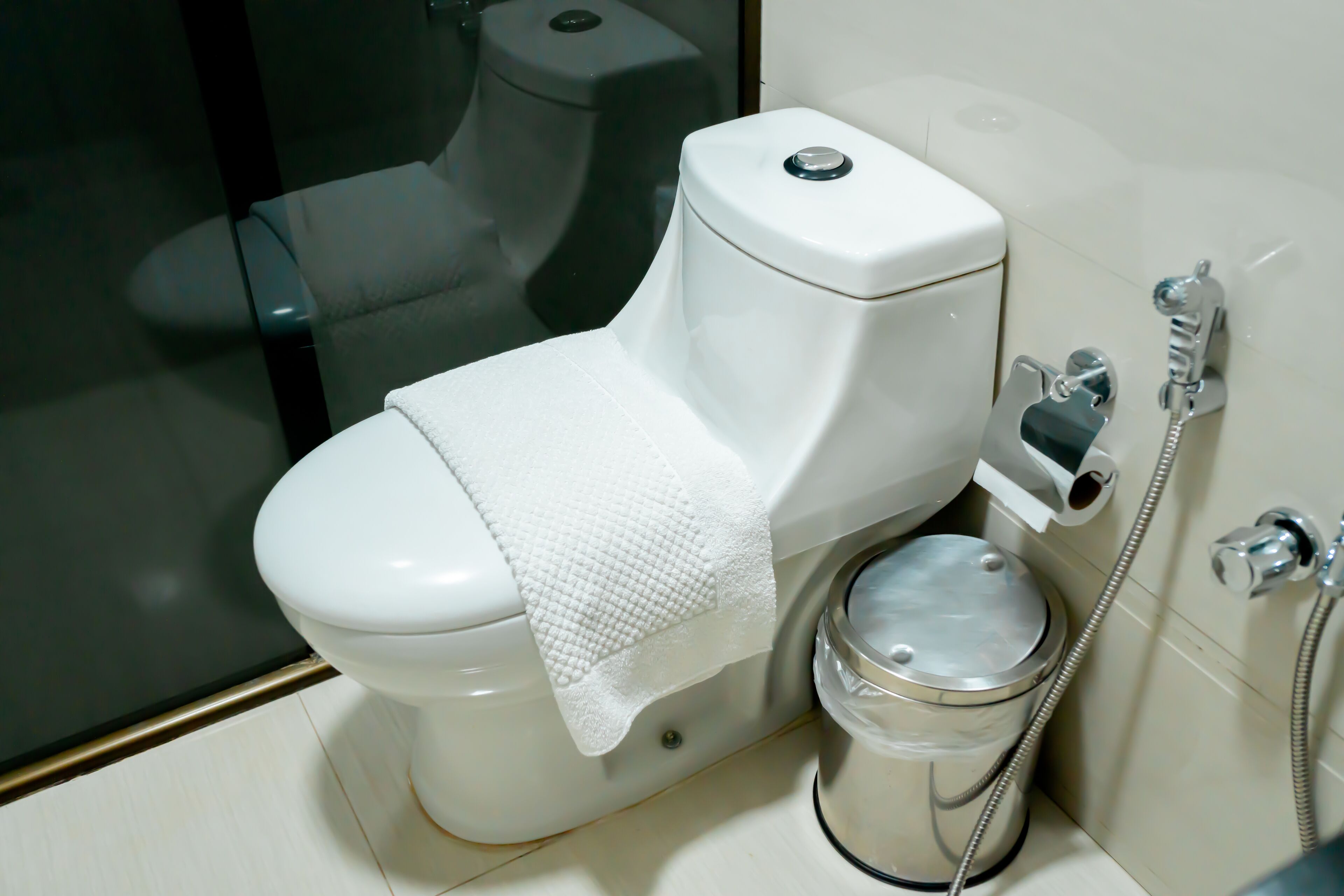 free toiletries, hair dryer, towels