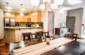 Panoramic Condo, 2 Bedrooms, Kitchen (The Lookout - Top Floor Corner Unit) | In-room dining - BookCanmore (Canmore)