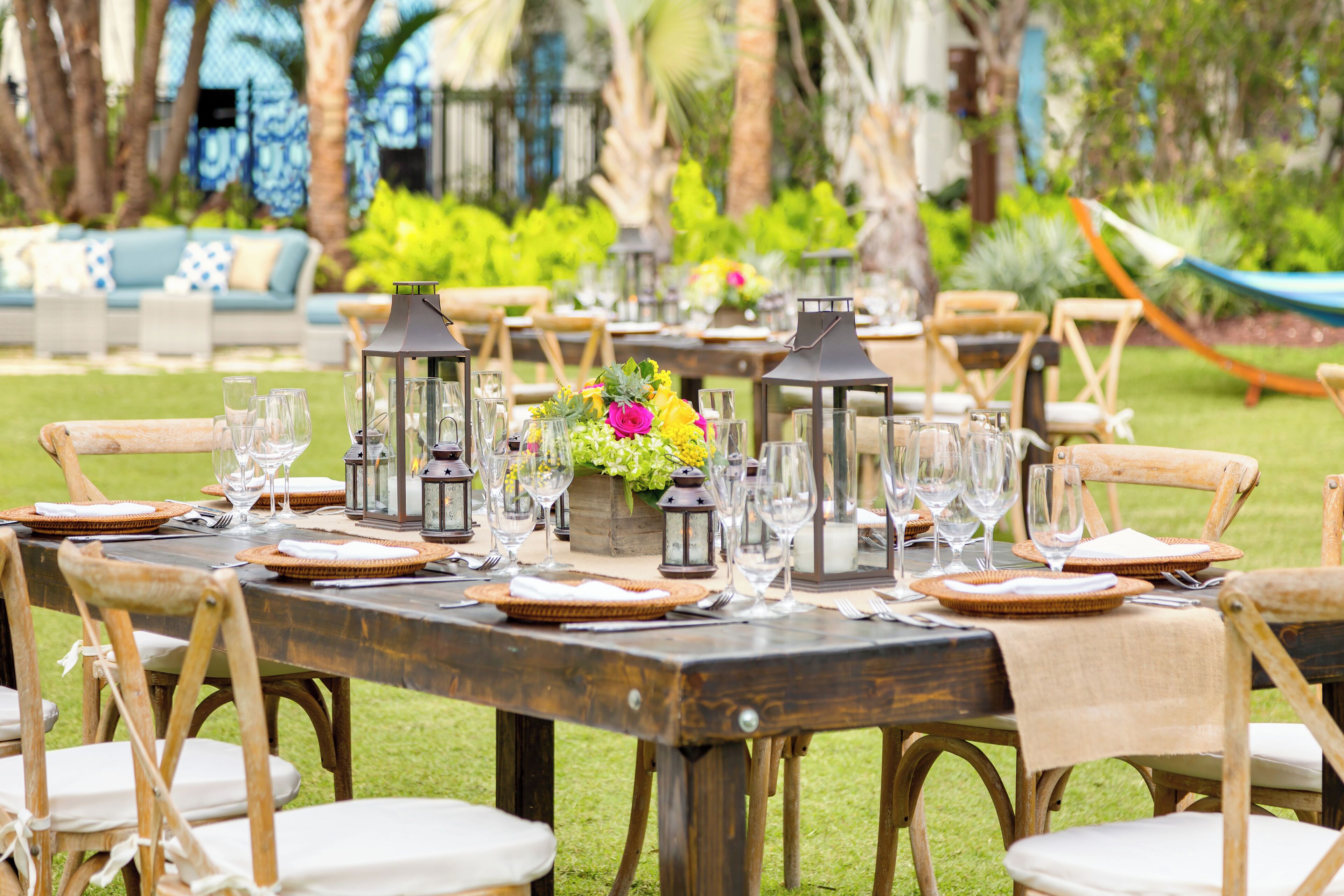 Zona para bodas al aire libre