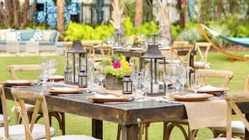 Zona para bodas al aire libre