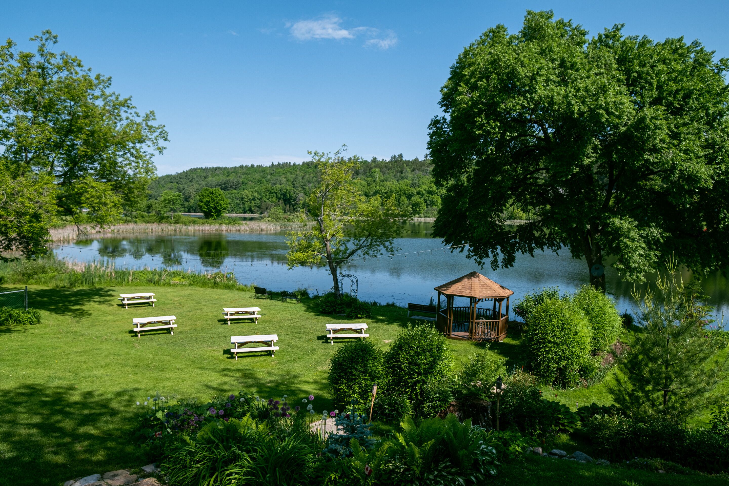 Outdoor wedding area