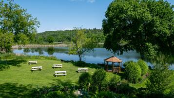 Outdoor wedding area