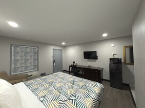 Schreibtisch, laptopgeeigneter Arbeitsplatz, kostenloses WLAN