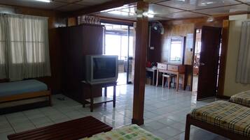 Desk, blackout curtains, cots/infant beds, rollaway beds