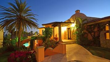 Front of property – evening/night