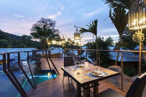 Frokost, lunsj og middag serveres, internasjonale retter 