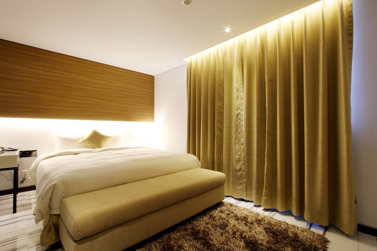 Premium bedding, down duvets, memory-foam beds, individually decorated