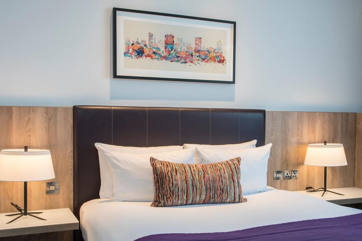 In-room safe, desk, laptop workspace, blackout drapes