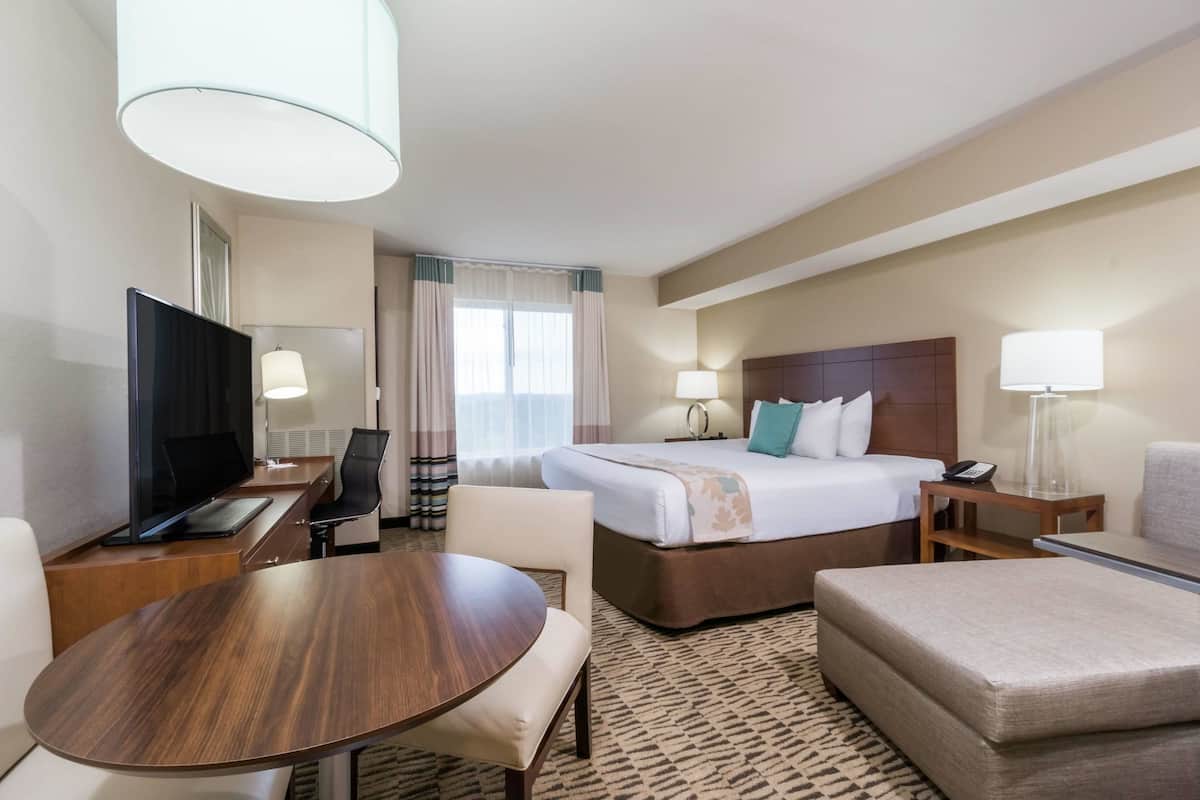 Premium bedding, down comforters, in-room safe, desk