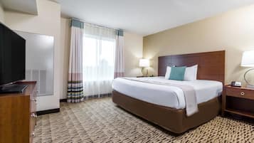 Premium bedding, down comforters, in-room safe, desk