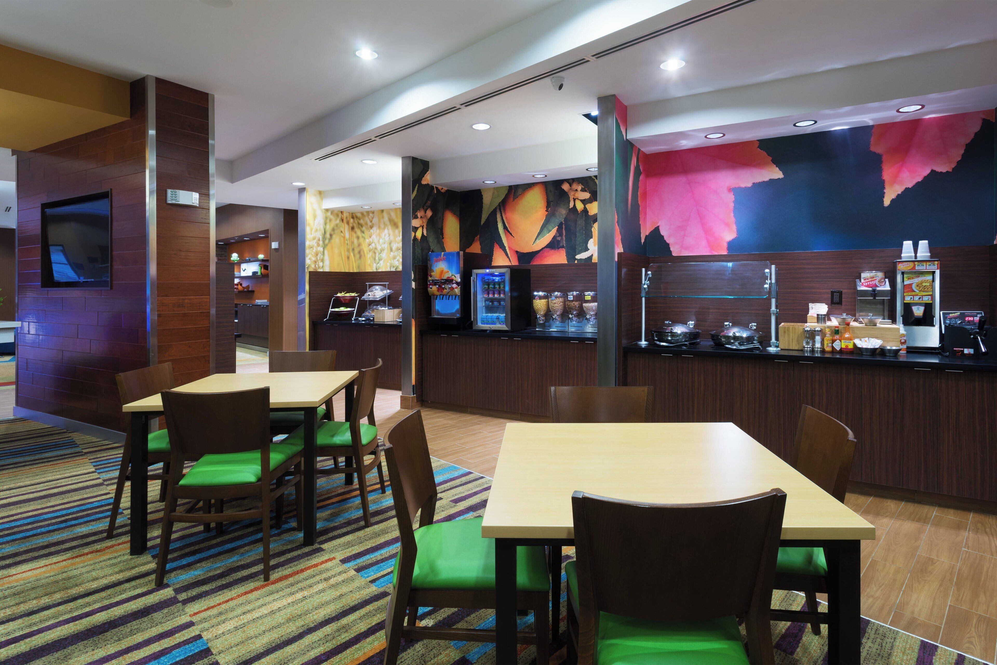 free daily self-service breakfast