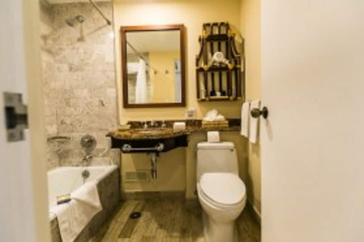 Pancuran mandi, pengering rambut, jubah mandi, tuala disediakan