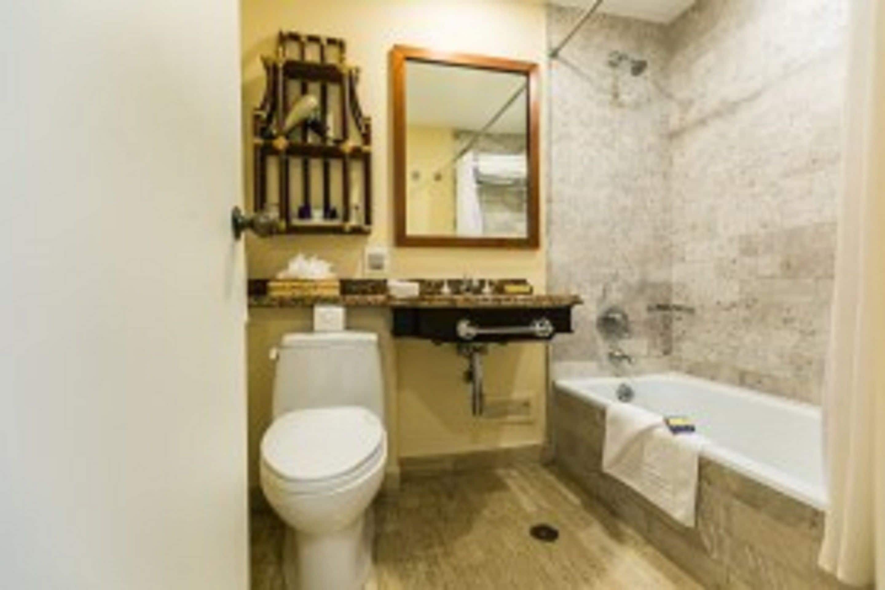 shower, hair dryer, bathrobes, towels