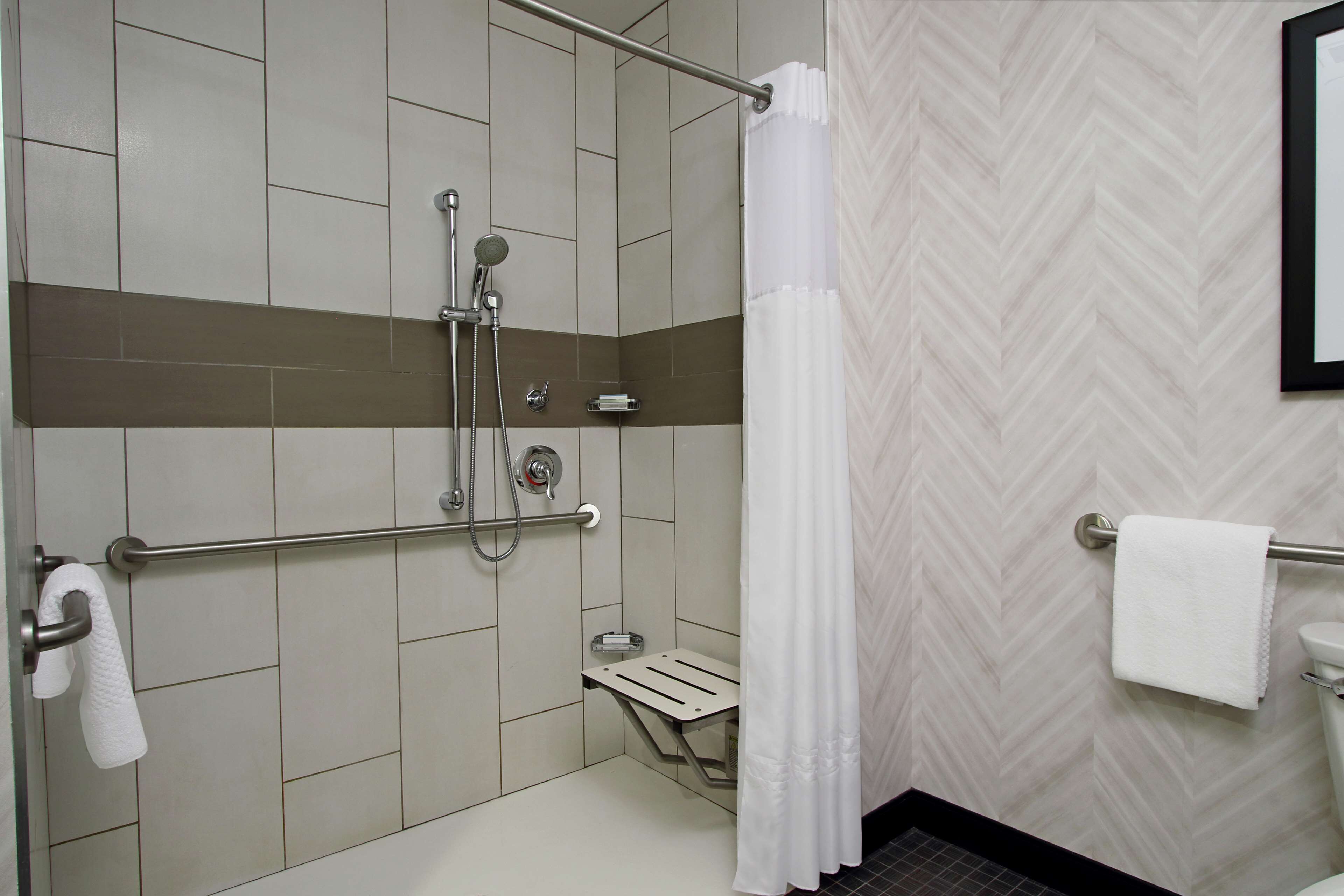 free toiletries, hair dryer, towels