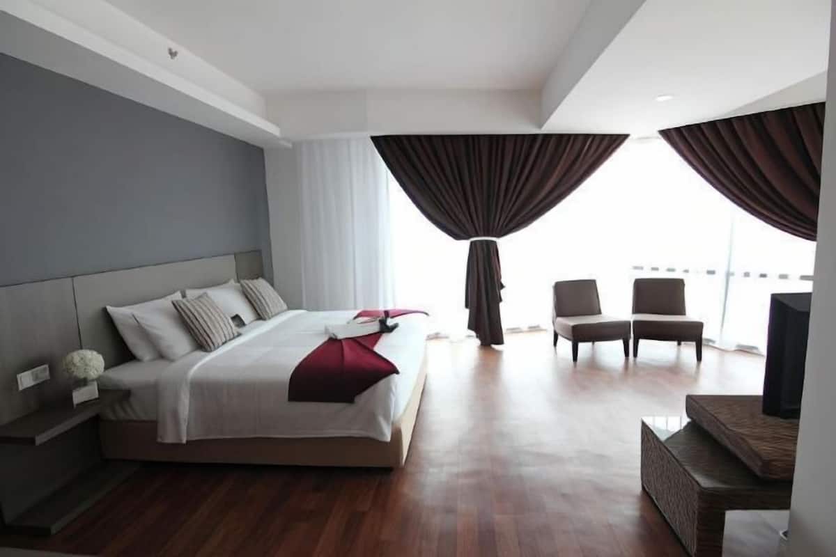1 chambre, literie de qualité supérieure, surmatelas, minibar